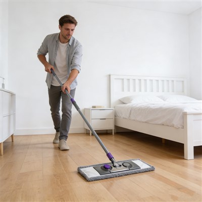Iron Rod Microfiber Flat Mop